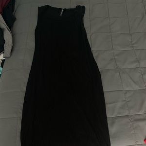 Long black soft dress